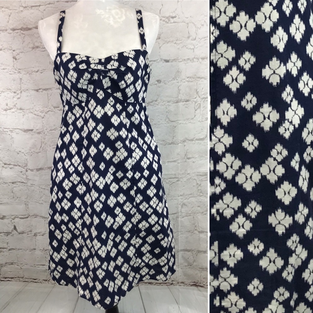 Patagonia Navy and White Midi Dress